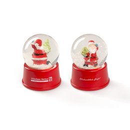 Bedruckte Schneekugel als Streuartikel für Weihnachten