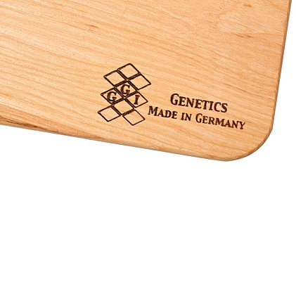 Schneidebrett aus Erle mit Logo-Brandstempel für GGI German Genetics International GmbH