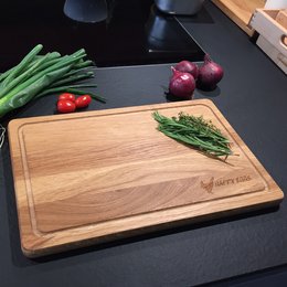 Profi-Schneidebrett Kernesche mit Logo- Lasergravur