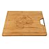 Bambus-Schneidebrett mit Metallgriff mit Lasergravur