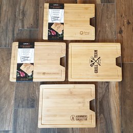 Schneidebrett ELEGANCE aus Bambus Logogravur