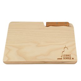 Messerbrett Esche inklusive Speckmesser mit Logo-Einbrand