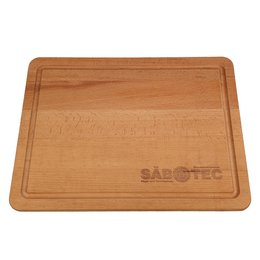 Geöltes Buchenholz-Schneidebrett mit Logo-Lasergravur 