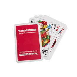 Skat-Spielkarten mit individuell bedruckter Firmenwerbung, rückseitig