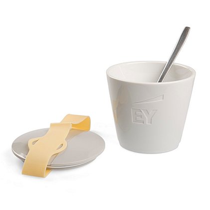 Snack2Go Werbe-Essen-Aufbewahrungsschüssel aus Porzellan mit dichtem Deckel und Silkonbanderole