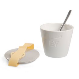 Snack2Go Werbe-Essen-Aufbewahrungsschüssel aus Porzellan mit dichtem Deckel und Silkonbanderole