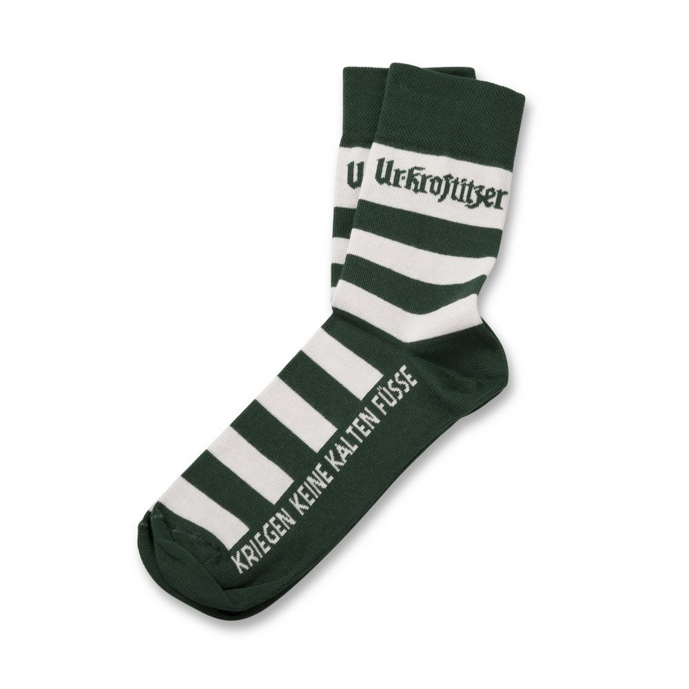 Socken, mit Logo eingewebt statt bestickt, Öko Tex Bio Baumwolle, gestreift