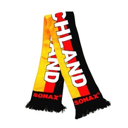 SONAX Deutschland-Fanschal Fußball EM & WM mit integrierten eingewebten Firmenlogo