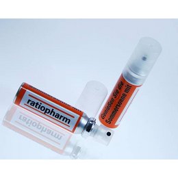 Pharma-Werbemittel für den Sommer Ratiopharm Sonnenspray bedruckt