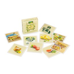 Bildhaft werben: vorne mit Bildmotiv, rückseitig mit Firmenlogo