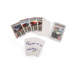 Spielkarten Quartett mit Werbeaufdruck