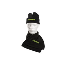 Sportliche Microfleece Mütze und Schal für Mih-Medical mit Werbelogo bestickt