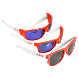 Individuell bedruckte Sonnenbrille mit verschiedenen Gläsern