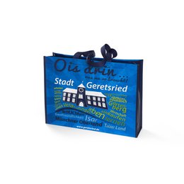 Stadt Geretsried wirbt umweltfreundlich mit vollflächig bedruckter PP-Woven-Einkaufstasche