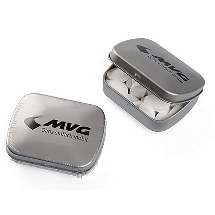 Bedruckte Starmint-Dose aus Metall als süßer Streuartikel