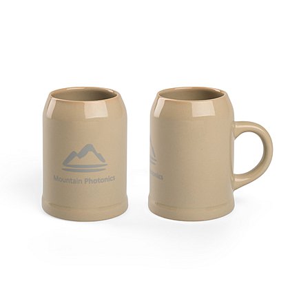 Bierkrug aus Steinzeug umlaufend bedruckbar mit Firmenwerbung