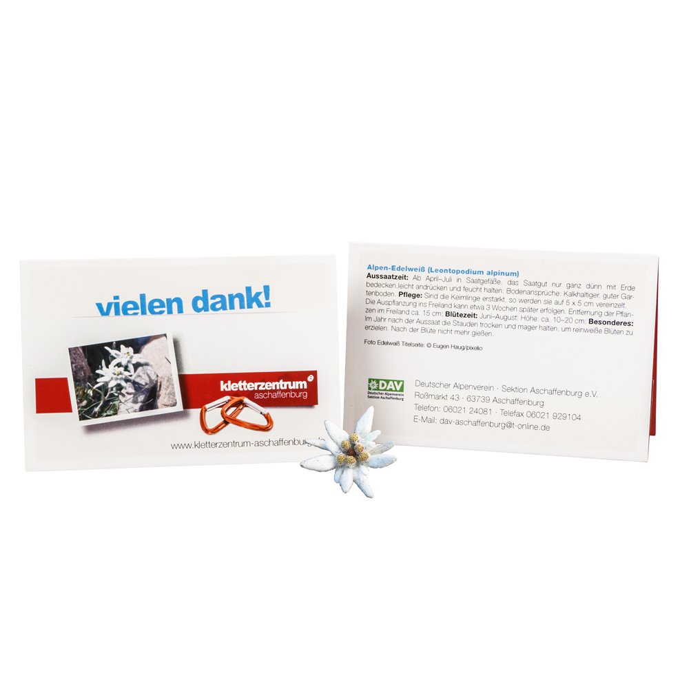 Bedrucktes Samenbriefchen perfekt geeignet für Mailing-Aktionen