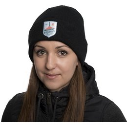 Werbe-Strickmütze mit Textilpatch