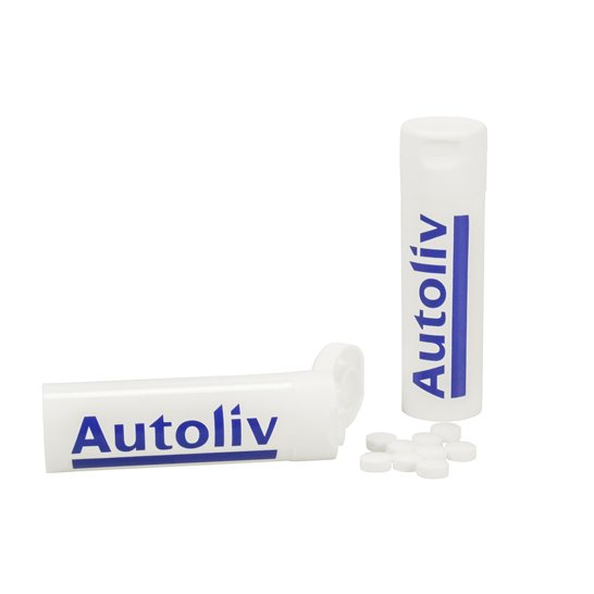 Preiswerter Streuartikel Mint-Stick, umlaufend bedruckbar