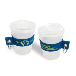  Bedruckte Tassenmanschette aus Wollfilz, viele Farben, individuelle Stanzformen möglich