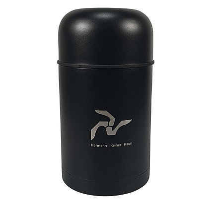 Foodcontainer Thermofunktion  aus Edelstahl mit Logo graviert