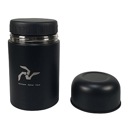 Werbe-Thermo-Essenbehälter, metall mit Firmen Logo-Lasergravur