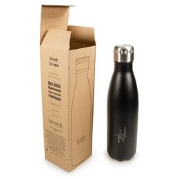 Vakuum-Trinkflasche Moose in bedruckbarem Geschenkkarton, naturfarbig