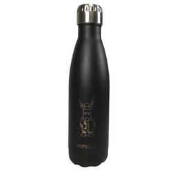 Lasergravierte Thermos-Trinkflasche 500ml in schwarz, doppelwandig