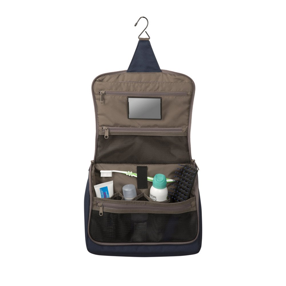 Kulturtasche XL mit funktioneller Aufhängung, Marke Reisenthel in dunkelblau, individuell bedruckt 
