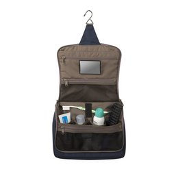 Kulturtasche XL mit funktioneller Aufhängung, Marke Reisenthel in dunkelblau, individuell bedruckt