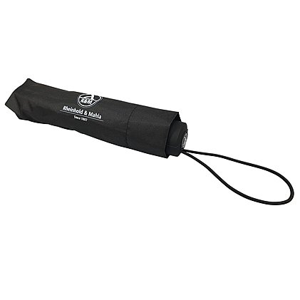 Werbe-Taschenschirm Topless in schwarz mit individuellem Logodruck