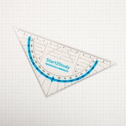 Geometriedreieck flexibel transparent 16 cm mit Digitaldruck