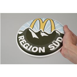 Trendige Frisbee Space Flyer als sommerliches Werbemittel