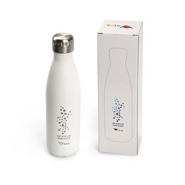 Trendige Vakuum-Thermos-Trinkflasche Moose aus Metall mit gestochen scharfer Lasergravur