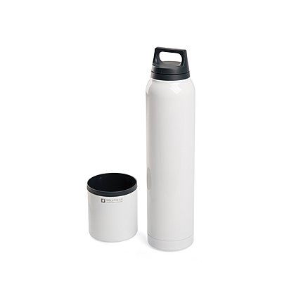 Marken-Werbeartikel Vakuum Thermoskanne von Sigg mit Lasergravur