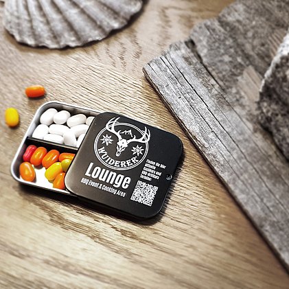 Schaut cool aus Werbe-Süssigkeiten Box bedruckt