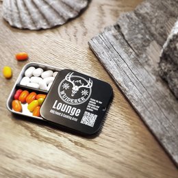 Schaut cool aus Werbe-Süssigkeiten Box bedruckt