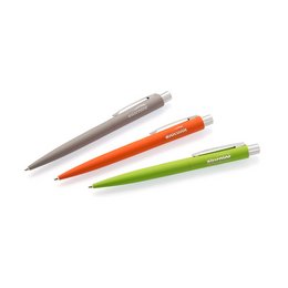UMA Werbe-Druckkugelschreiber aus Metall, Lumos-Gum mit gummiertem farbigem Gehäuse