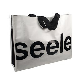 PP-Woven-Einkaufstasche vollflächig mit Werbung bedruckt