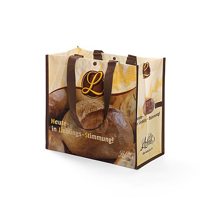 Individuell nach Ihren Wünschen bedruckte PP-Woven-Einkaufstasche für Bäckerei