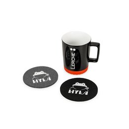 bedrukter Logo-Untersetzer aus Wollfilz