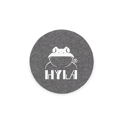 runder Logo-Untersetzer aus Wollfilz