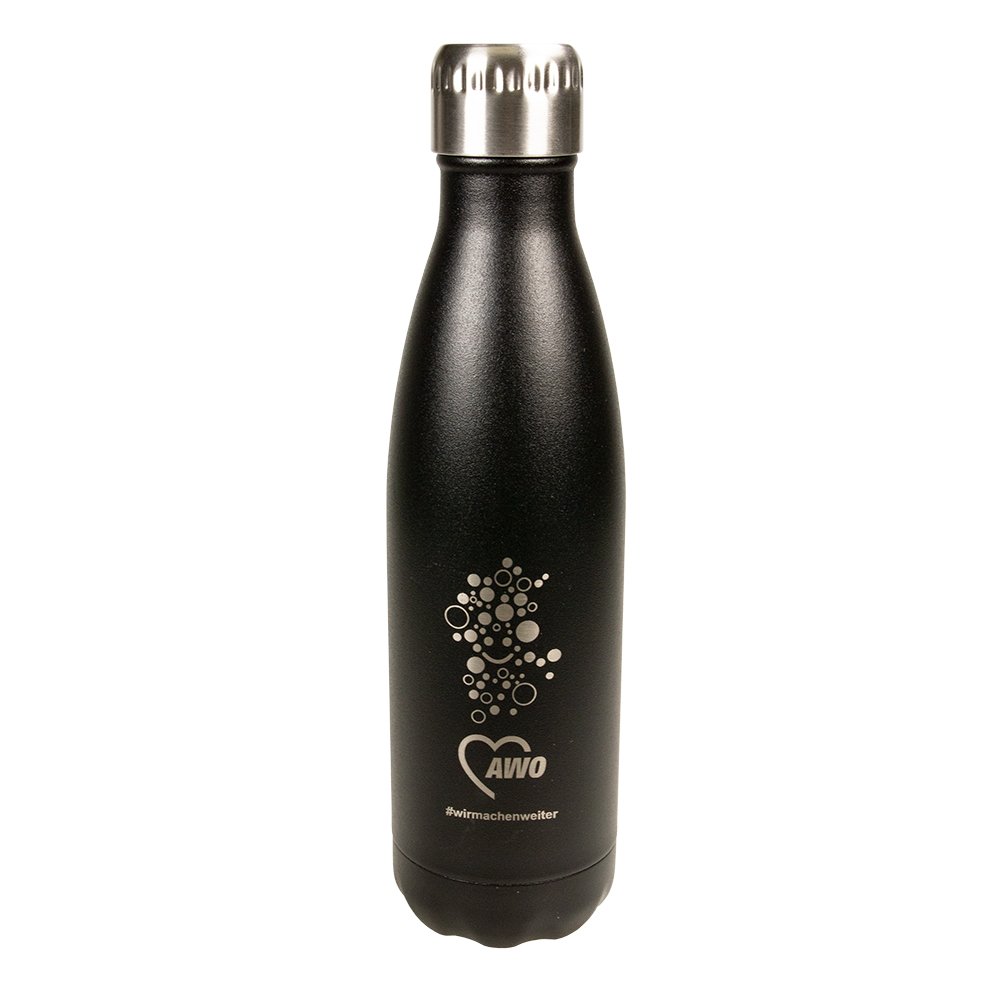 Vakuum-Thermosflasche &quot;Moose&quot; doppelwandig, Logo-Lasergravur