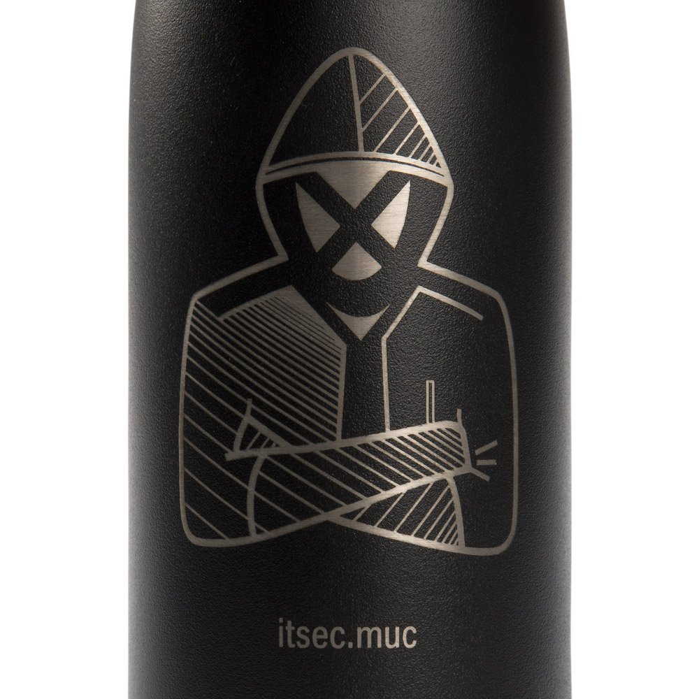 Premium Werbe-Trinkflasche Metall, cooles und visionäres Design, Top-Werbedesign lasergraviert.