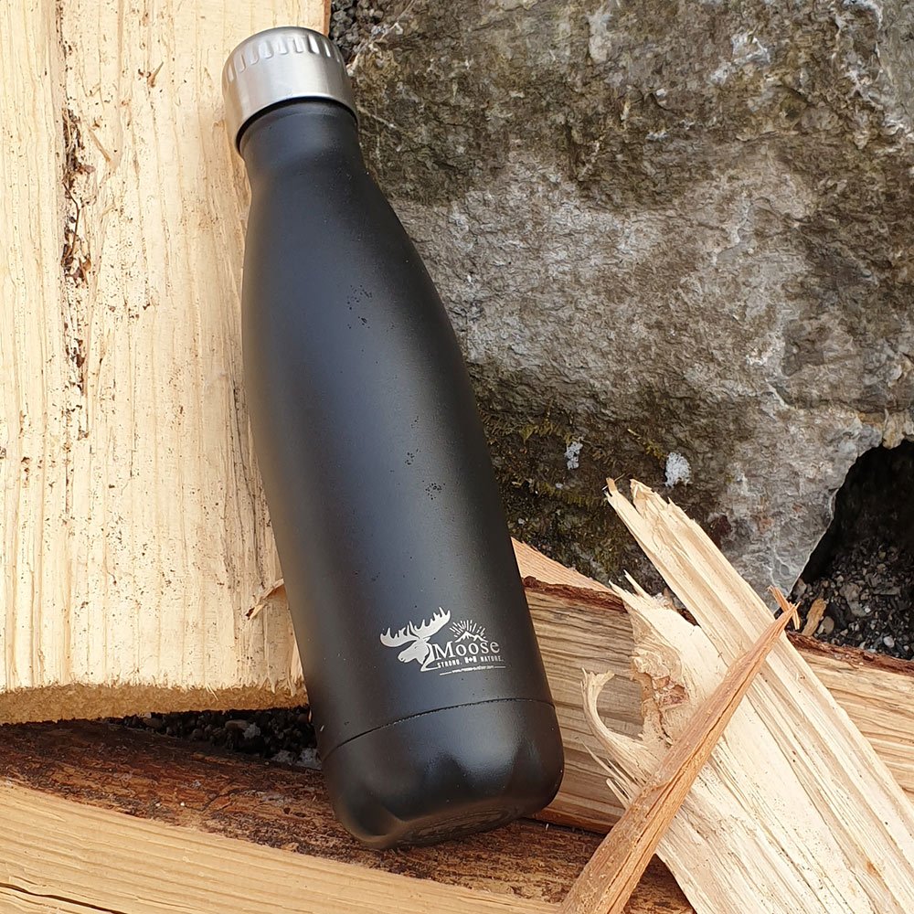 Vakuum-Thermosflasche &quot;Moose&quot;, pulverbeschichtet, lasergraviert