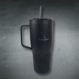 Vakuum Werbebecher aus Edelstahl mit Silikon-Bodenschutz farblich wählbar