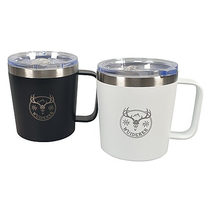 Werbe-Kaffeetasse Camper mit Lasergravur