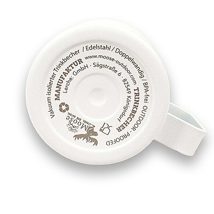 Werbe-Kaffeetasse Camper mit Bodenmarke