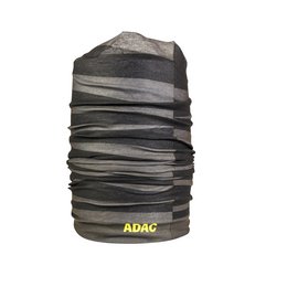 Bedrucktes, atmungsaktives  Multifunktionstuch in grau-schwarzen Design für den ADAC hergestellt