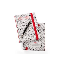 Vollflächig bedrucktes Notizbuch „Cover Star“ A5 mit Firmen-Design von Berlin Partner